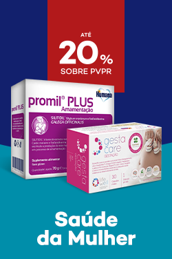 Suplementos Saude da Mulher com destaque promocional de  at&eacute; 20% sobre pre&ccedil;o de Venda ao P&uacute;blico Recomendado